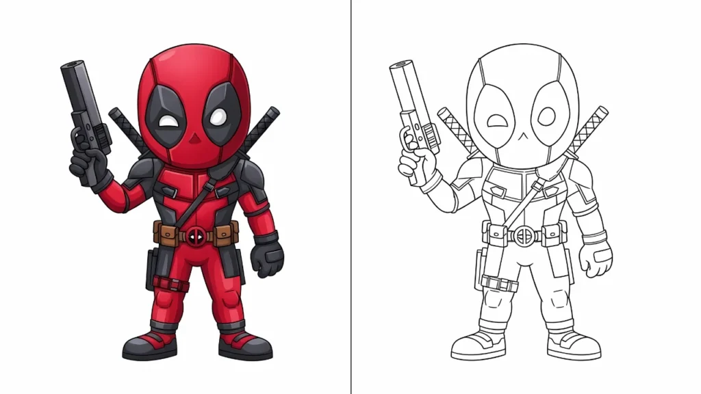 Deadpool Coloring Pages