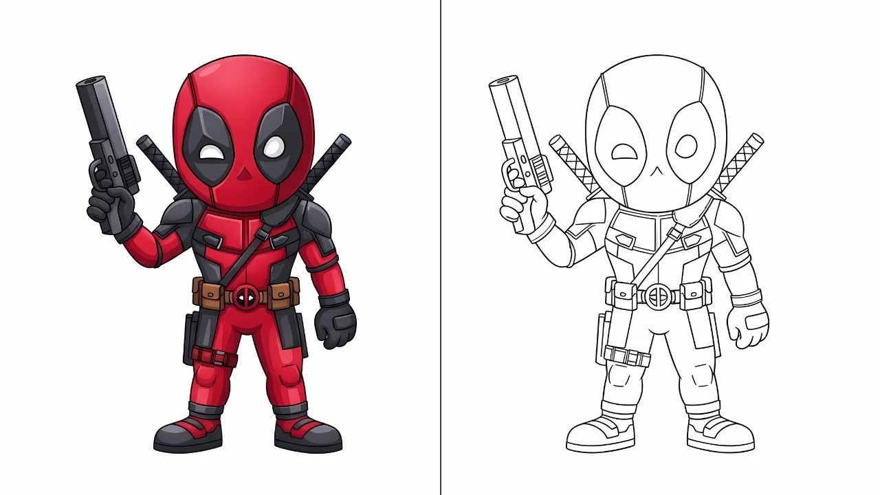 Deadpool Coloring Pages