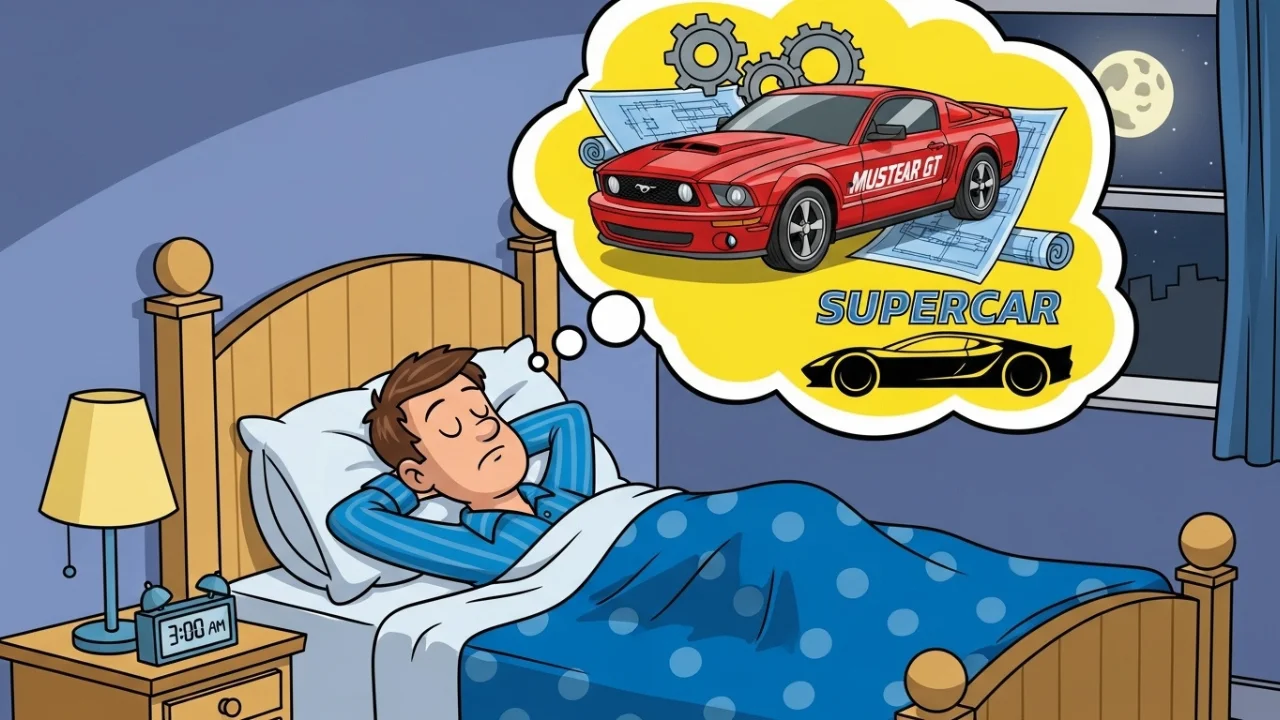 Henry Ford Dreaming About Mustang