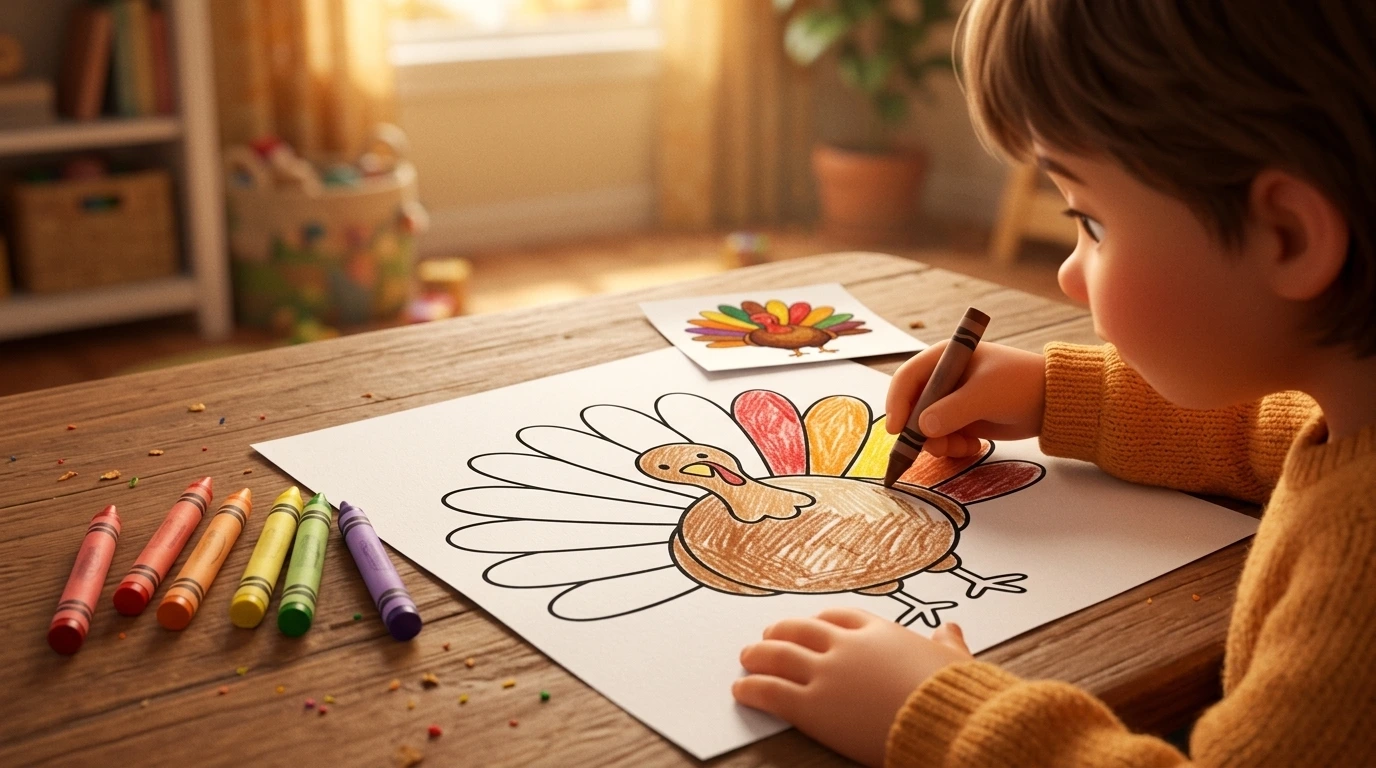 How to Color a Turkey