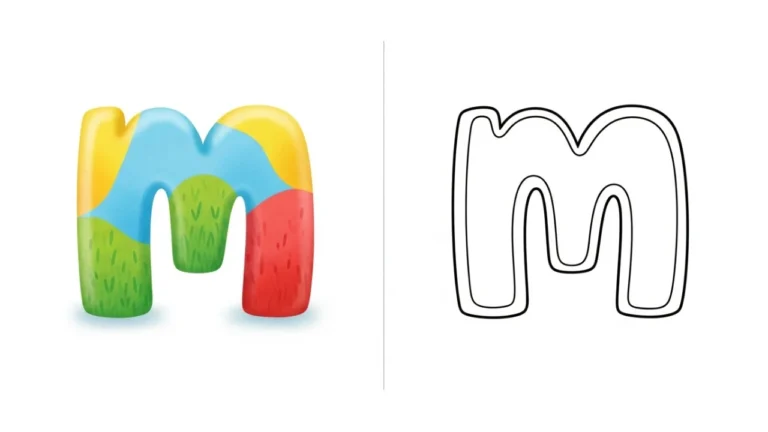 Letter M Coloring Pages
