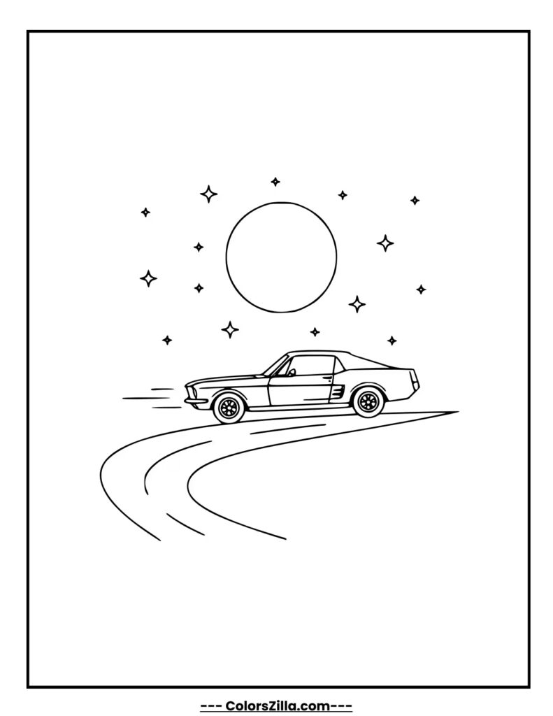 Mustang Silhouette Drive