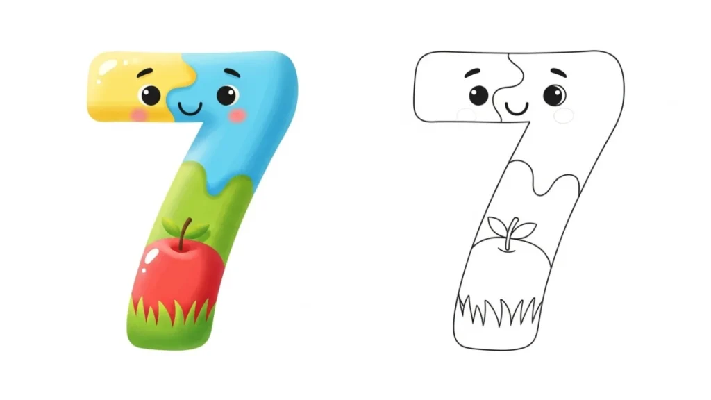 Number 7 Coloring Pages