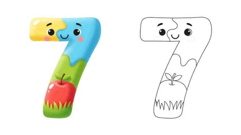 Number 7 Coloring Pages