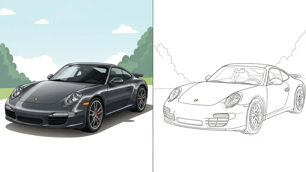 Porsche Coloring Pages