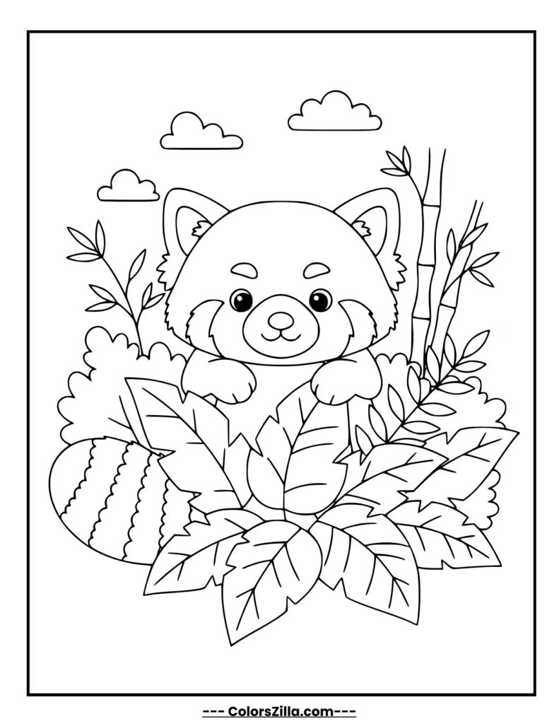 Red Panda's Forest Peek