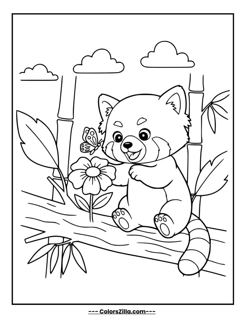 Red Panda's Playful Day