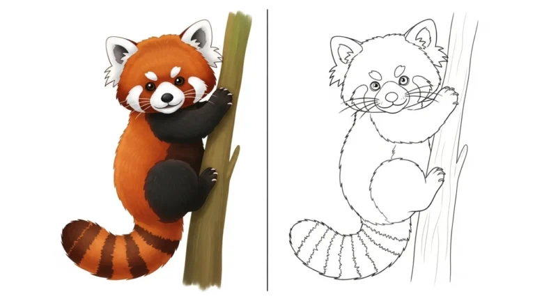 Red Panda Coloring Pages