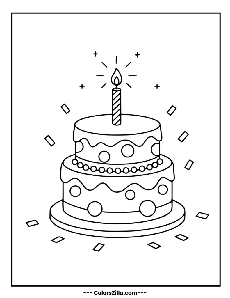 Simple Birthday Cake Glow
