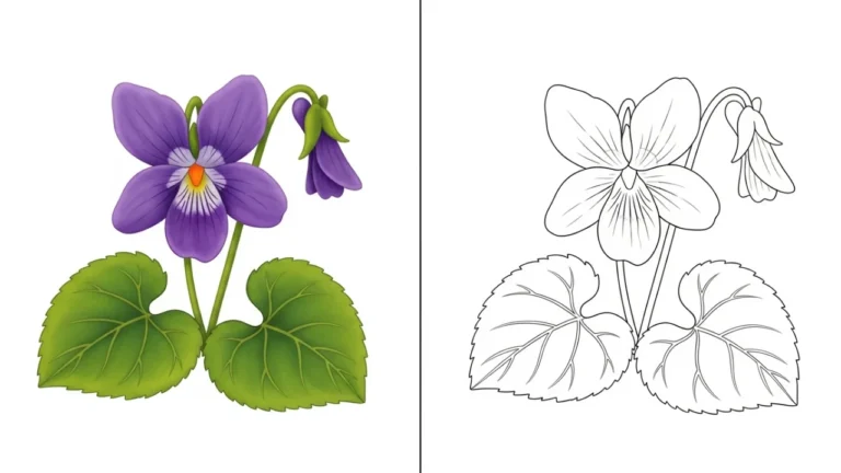 Violet Coloring Pages