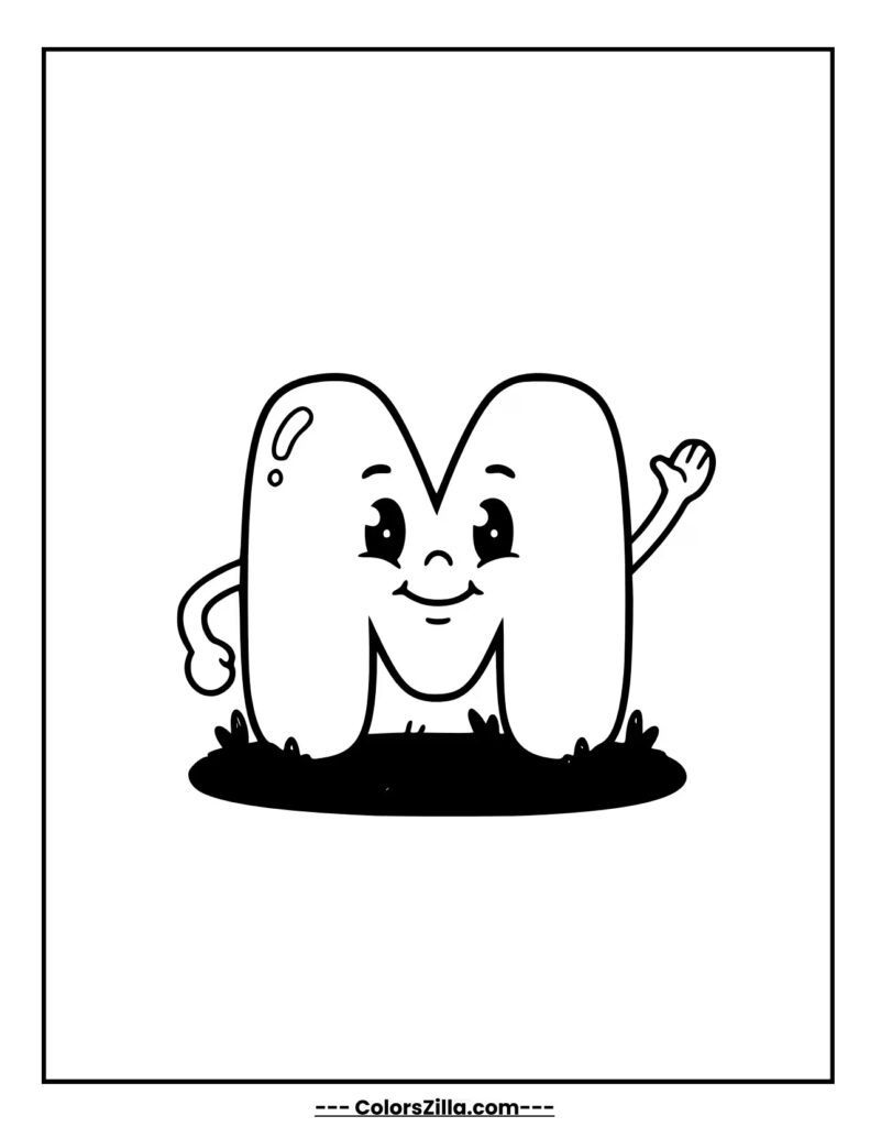Waving M Friend