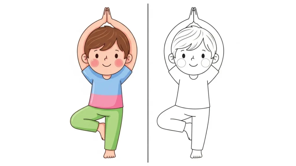 Yoga Coloring Pages