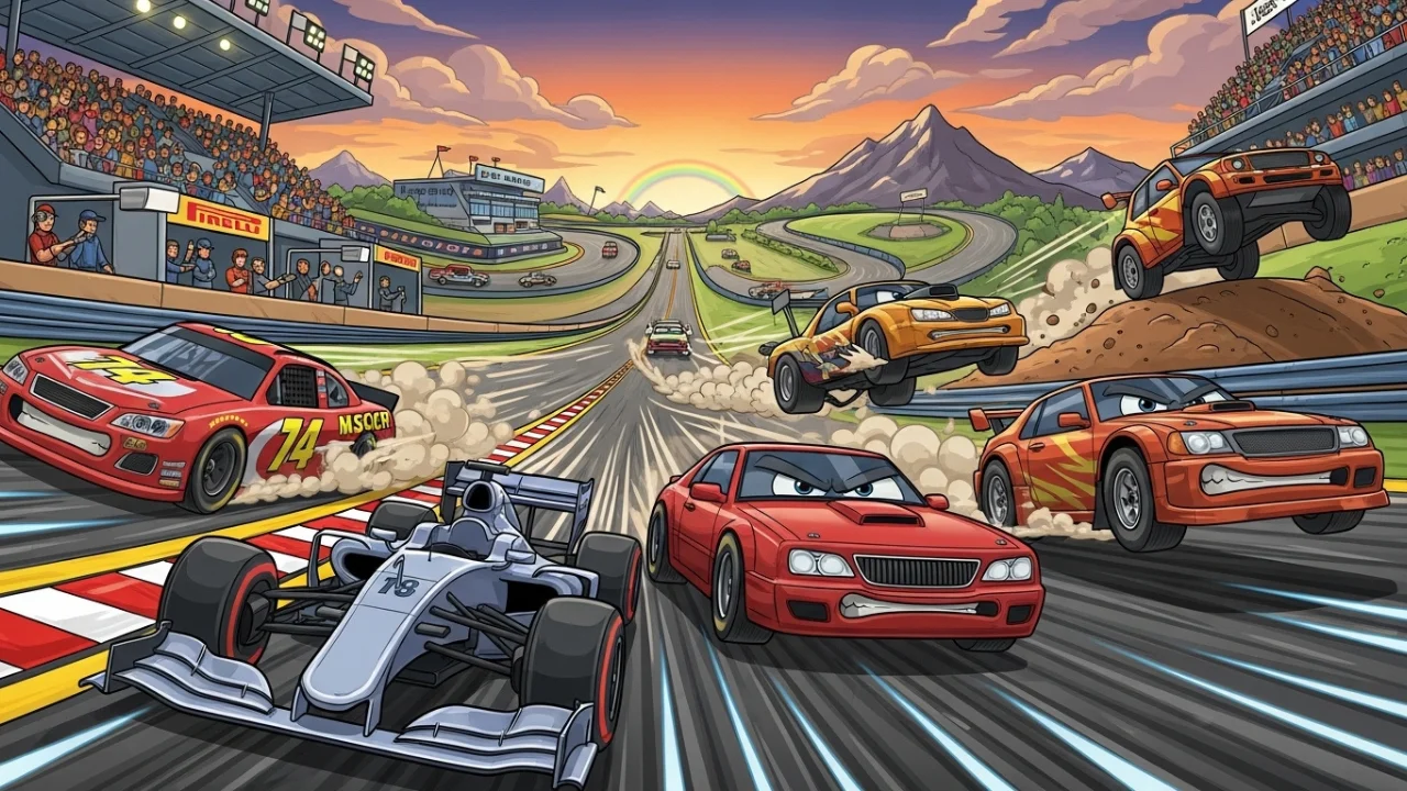 different models of race cars