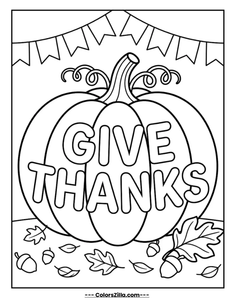 Give Thanks Pumpkin