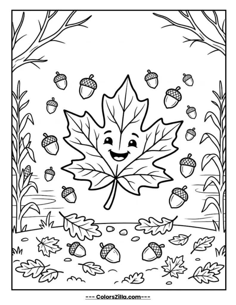 Smiling Autumn Leaf